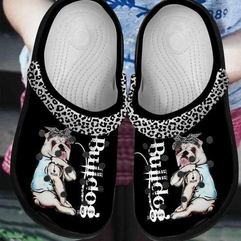 Mamas Boy Bulldog Personalized Camo Gift For Lover Rubber Clog Shoes Comfy Footwear