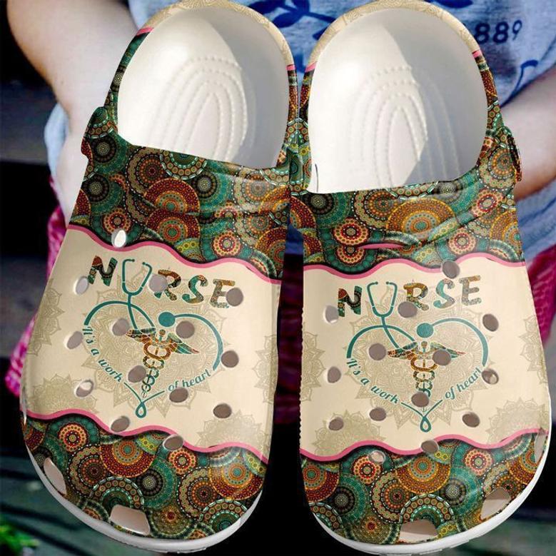Nurse A Work Of Heart Love Doctor Rubber Clog Shoes Comfy Footwear