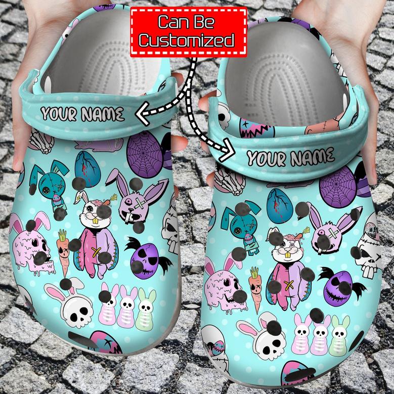 Personalized Creepy Cute Spooky Easter Clog Shoes Easter