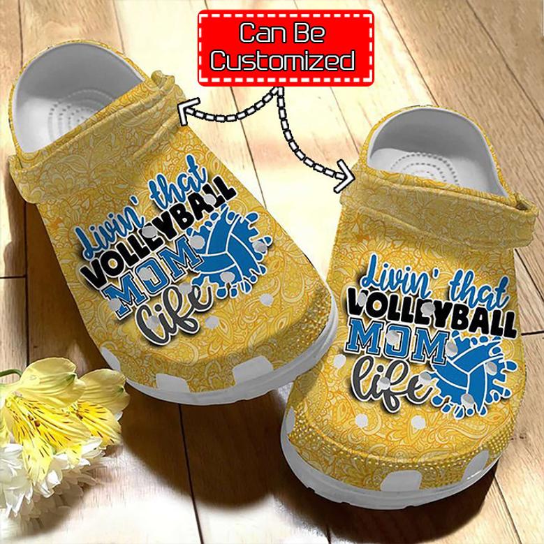 Sport - Volleyball Mom Gold Indian Doodle Ornament Clog Shoes For Men And Women