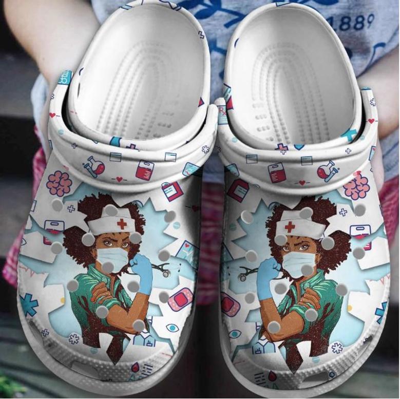 Strong Nurse Shoes - Beautiful Black Nurse Outdoor Shoes Birthday Gift For Women Girl Friend