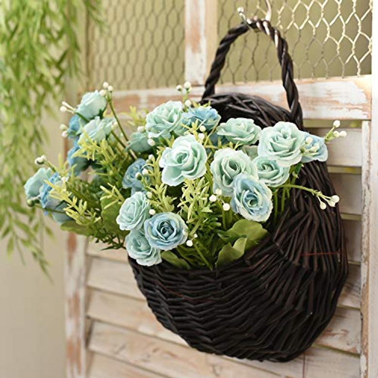 Willow Wall Hanging Flowers Basket Arrangement Decorative Floral Flowers pots Arrangement