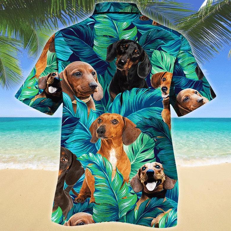 Dachshund Dog Lovers Hawaiian Style For Summer All Printed Hawaiian Shirt, Farm Hawaiian Shirt, Farmer Hawaii