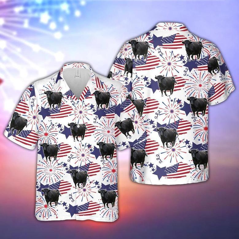 Dexter Happy Firework Flag Hawaiian Shirt, Farm Hawaiian Shirt, Farmer Hawaii