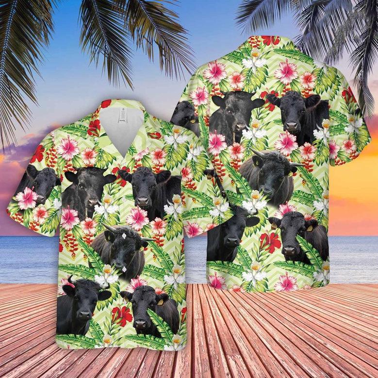 Dexter Hibicus Floral Hawaiian Shirt, Farm Hawaiian Shirt, Farmer Hawaii