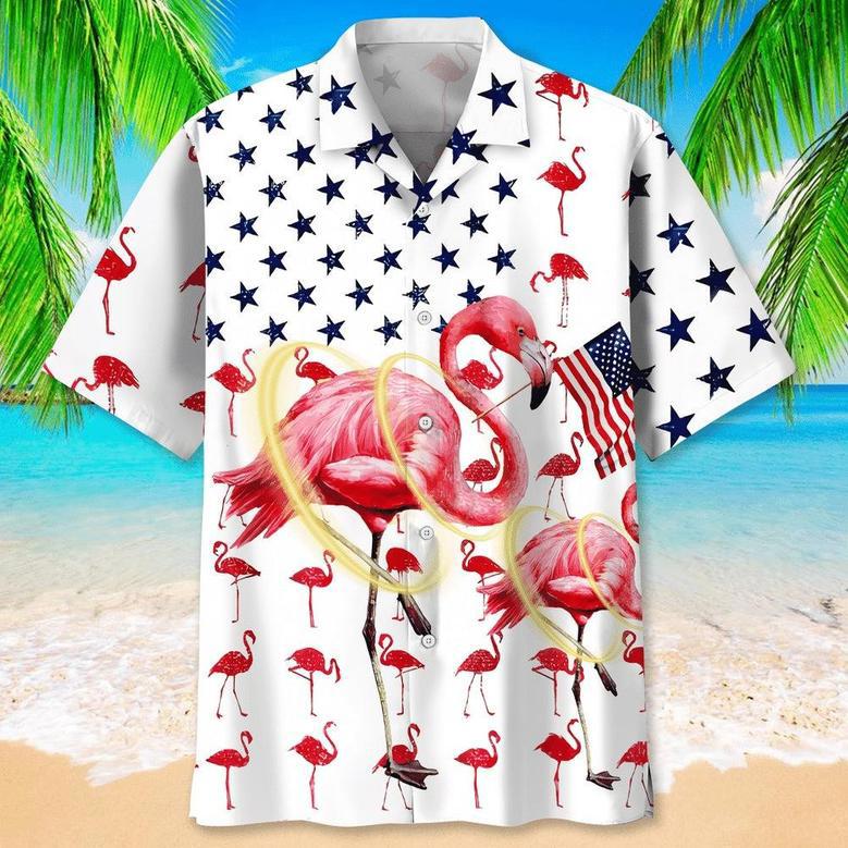 Flamingo U.S All Over Printed Hawaiian Shirt, Farm Hawaiian Shirt, Farmer Hawaii