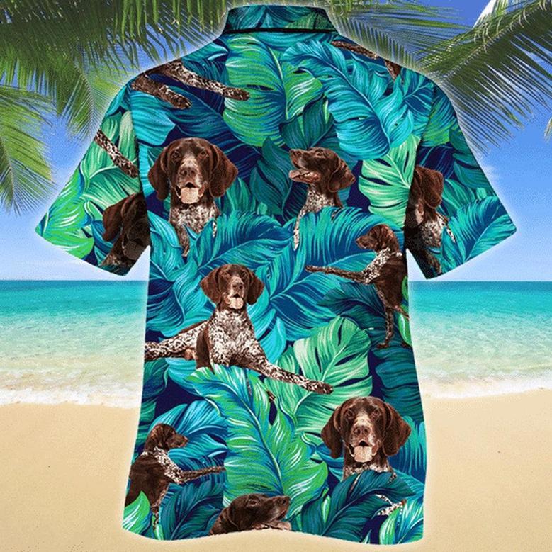 German Shorthaired Pointer Dog Lovers Hawaiian Style For Summer All Printed Hawaiian Shirt, Farm Hawaiian Shirt, Farmer Hawaii