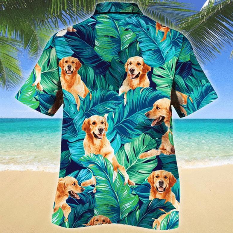 Golden Retriever Dog Lovers Hawaiian Style For Summer All Printed Hawaiian Shirt, Farm Hawaiian Shirt, Farmer Hawaii