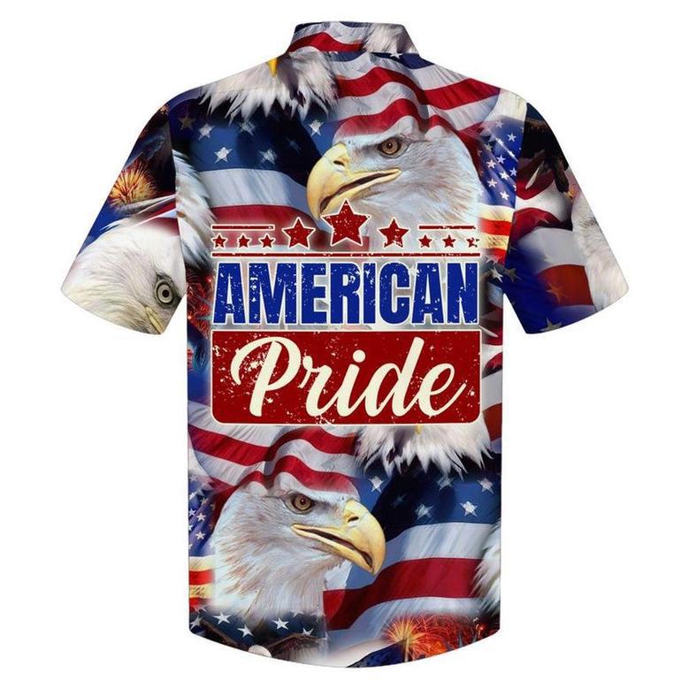 Happy Independence Day American Pride Bald Eagles Hawaiian Shirt, Farm Hawaiian Shirt, Farmer Hawaii