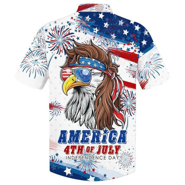 Happy Independence Day Eagle With U.S Sunglasses America Of JULY Hawaiian Shirt, Farm Hawaiian Shirt, Farmer Hawaii