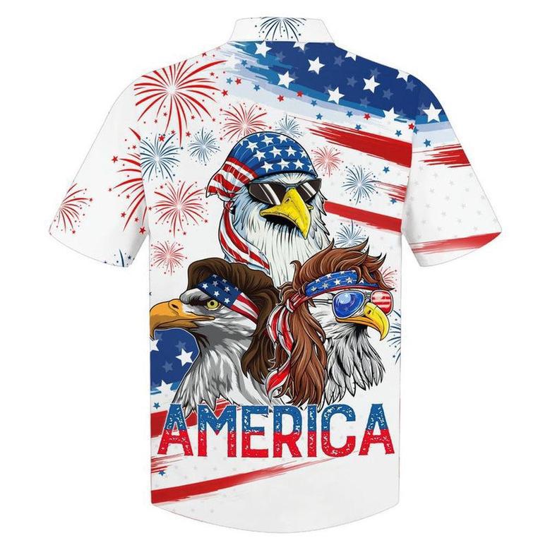 Happy Independence Day Eagles Hawaiian Shirt, Farm Hawaiian Shirt, Farmer Hawaii