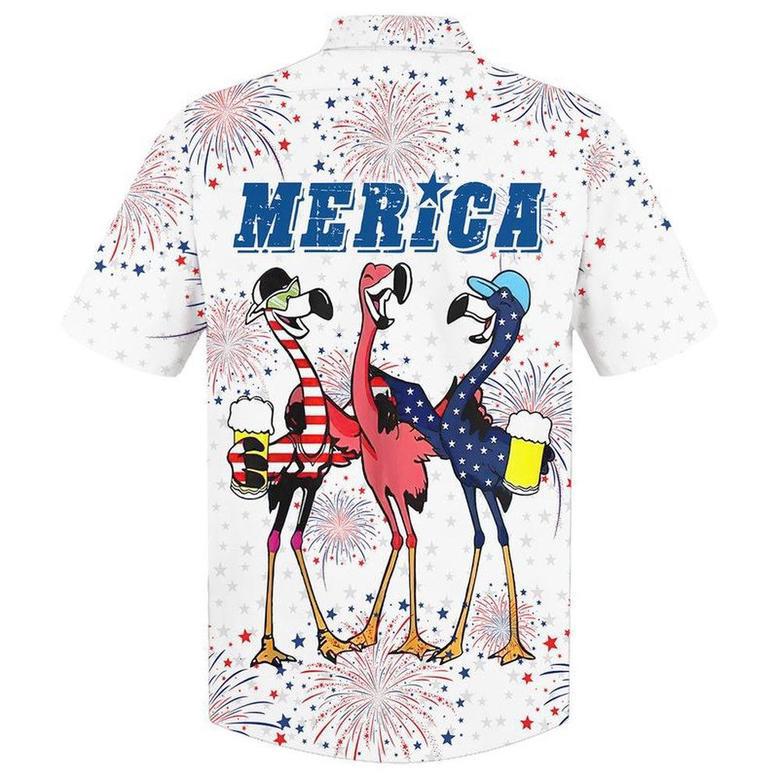 Happy Independence Day Flamingo Celebration Hawaiian Shirt, Farm Hawaiian Shirt, Farmer Hawaii