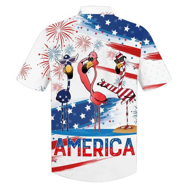 Happy Independence Day Flamingo Hawaiian Shirt, Farm Hawaiian Shirt, Farmer Hawaii