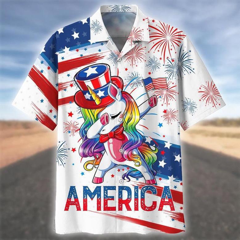 Happy Independence Day Unicorns Hawaiian Shirt, Farm Hawaiian Shirt, Farmer Hawaii