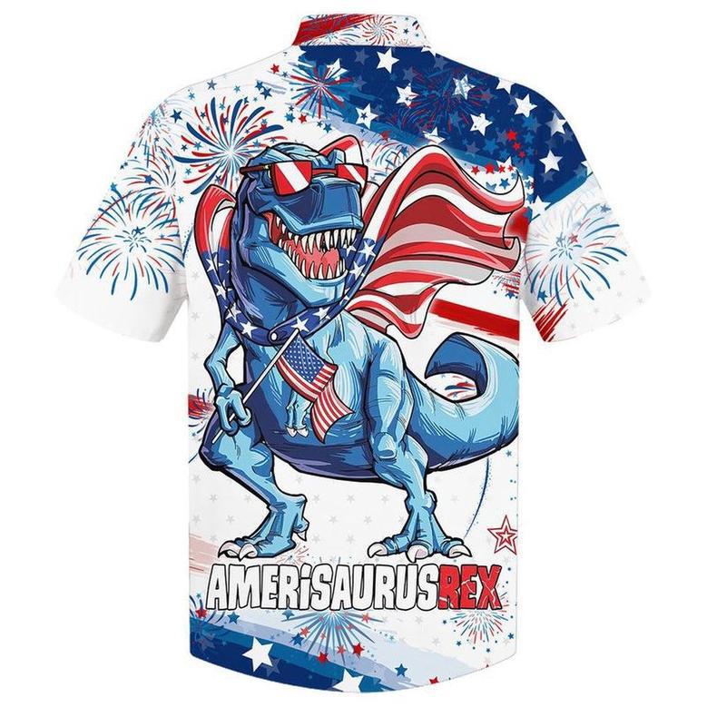 Happy Independence Day U.S Dinosaur Hawaiian Shirt, Farm Hawaiian Shirt, Farmer Hawaii