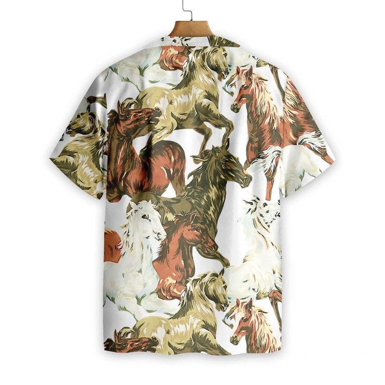 HORSES PAINTING All Printed Hawaiian Shirt, Farm Hawaiian Shirt, Farmer Hawaii