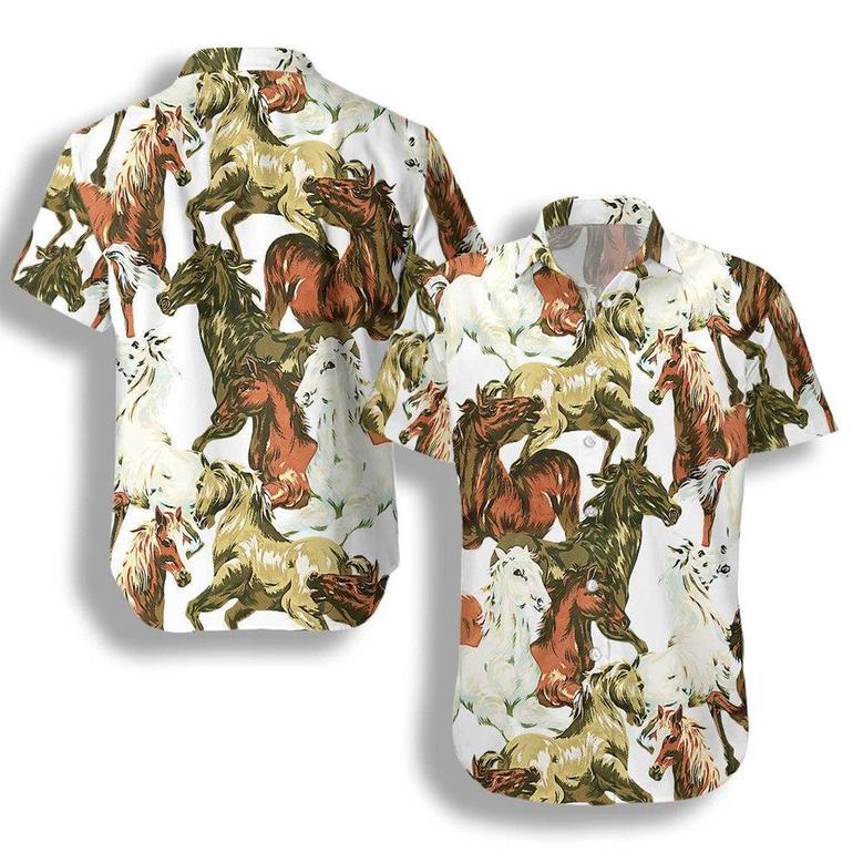 HORSES PAINTING All Printed Hawaiian Shirt, Farm Hawaiian Shirt, Farmer Hawaii