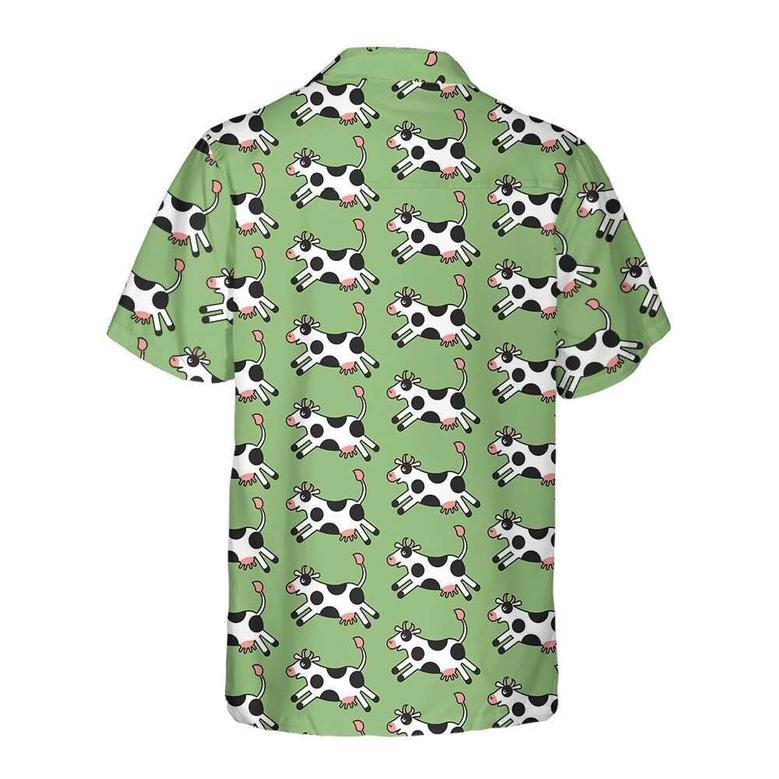 JUMPING COW All Printed Hawaiian Shirt, Farm Hawaiian Shirt, Farmer Hawaii