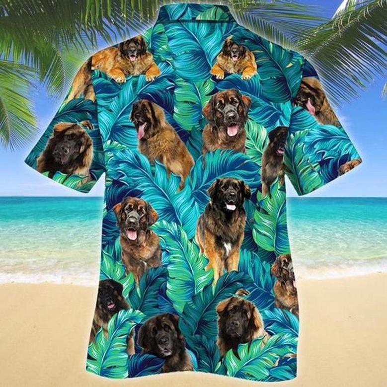 Leonberger Dog Lovers Hawaiian Style For Summer All Printed Hawaiian Shirt, Farm Hawaiian Shirt, Farmer Hawaii