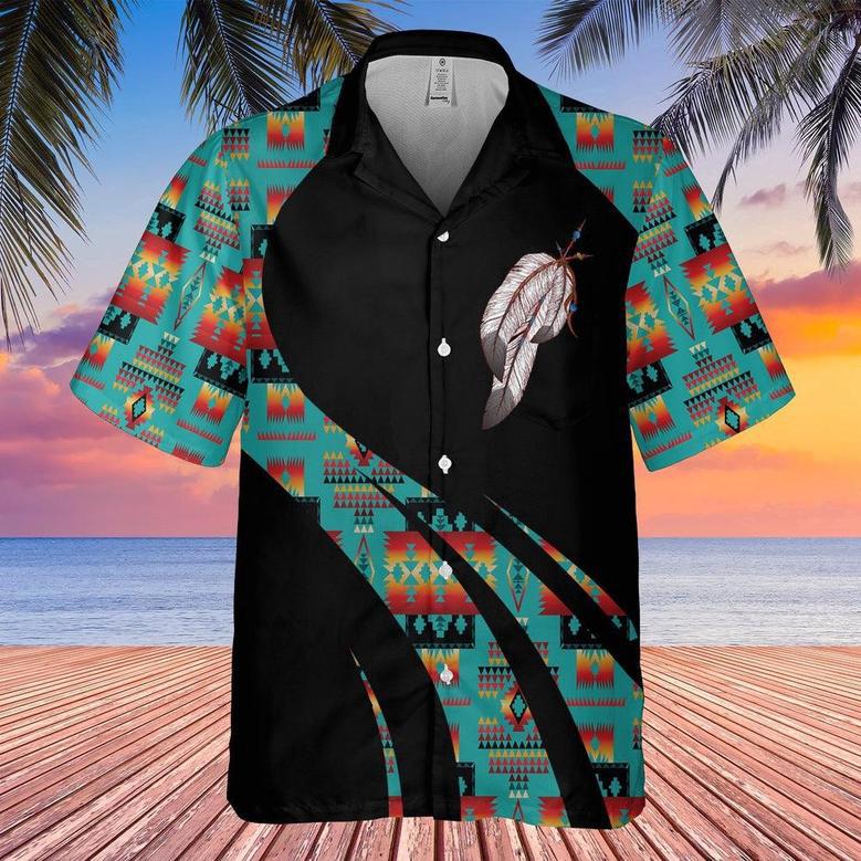 Love Feather Send Love To Your Loved Ones Native American Hawaiian Shirt, America Shirt, Native American Hawaiian Shirt