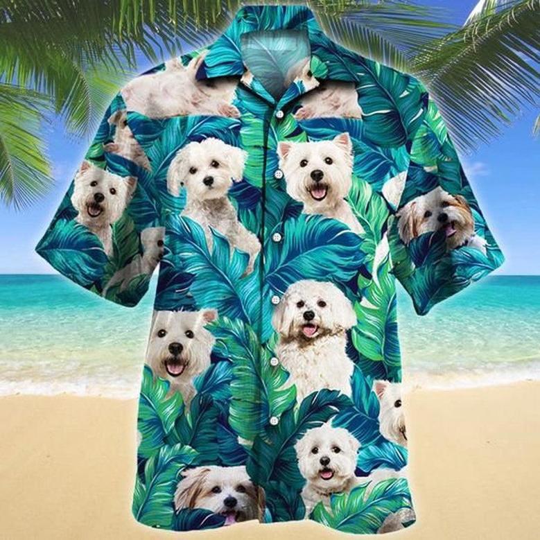 Maltese Dog Lovers Hawaiian Style For Summer Hawaiian Shirt, Farm Hawaiian Shirt, Farmer Hawaii