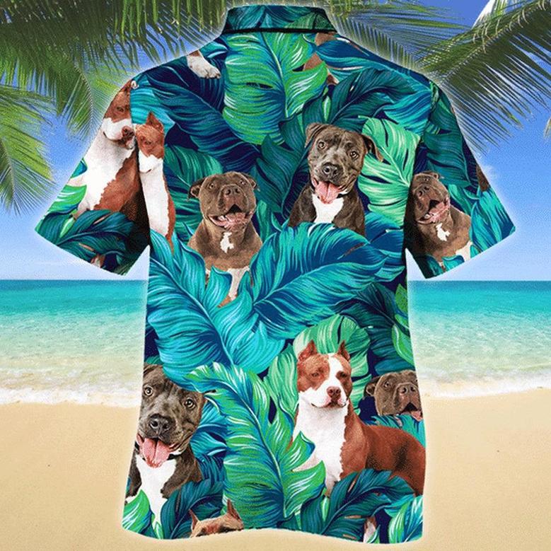 Pitbull Dog Lovers Hawaiian Style For Summer Hawaiian Shirt, Farm Hawaiian Shirt, Farmer Hawaii