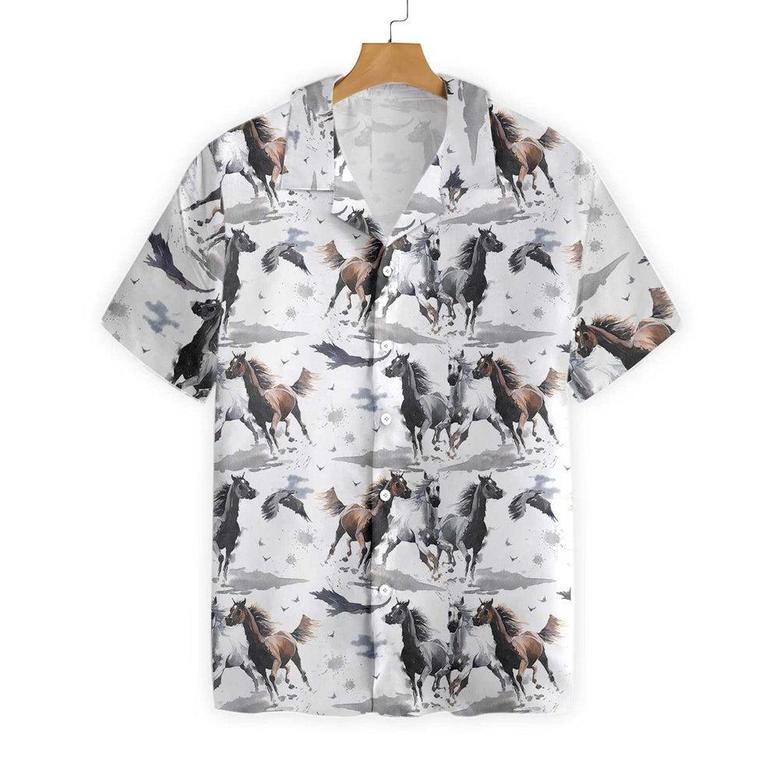 RACING HORSES Hawaiian Shirt, Farm Hawaiian Shirt, Farmer Hawaii