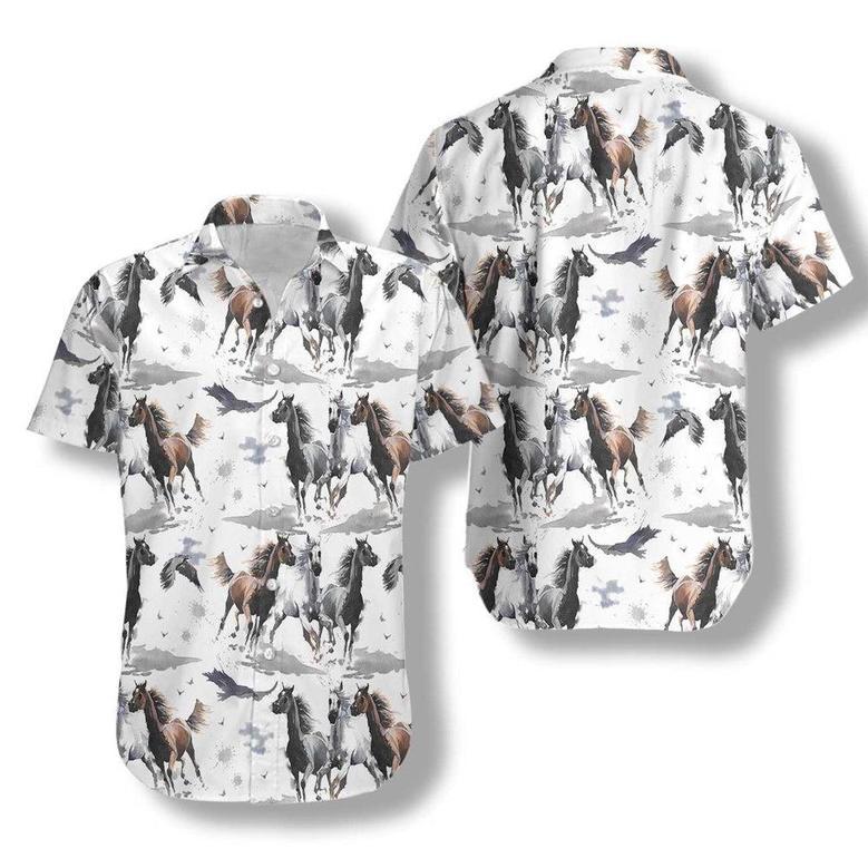 RACING HORSES Hawaiian Shirt, Farm Hawaiian Shirt, Farmer Hawaii