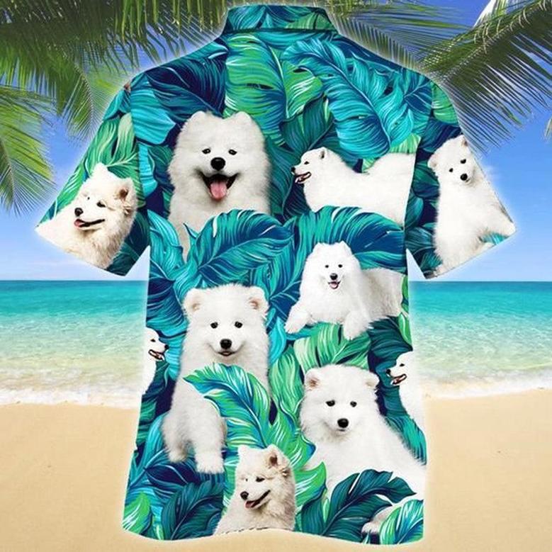 Samoyed Dog Lovers Hawaiian Style For Summer All Printed Hawaiian Shirt, Farm Hawaiian Shirt, Farmer Hawaii