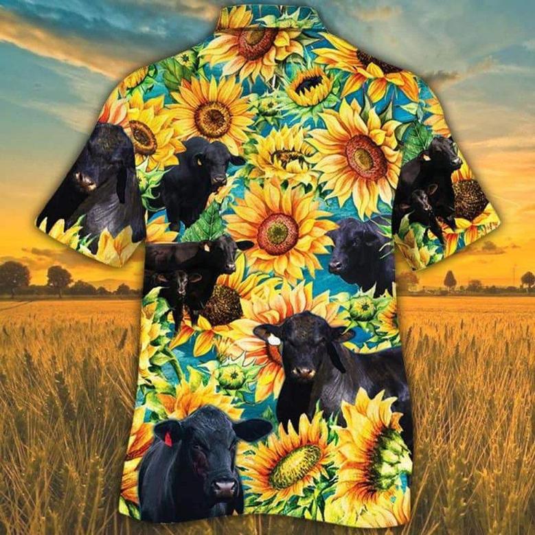 Sunflower Brangus Cattle Hawaiian Shirt, Farm Hawaiian Shirt, Farmer Hawaii