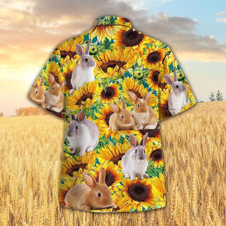 Sunflower Rabbit Hawaiian Shirt, Farm Hawaiian Shirt, Farmer Hawaii