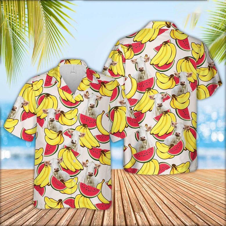 Tractor Face Fruit Pattern Hawaiian Shirt, Farm Hawaiian Shirt, Farmer Hawaii