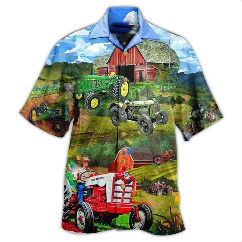 Tractors All Over Printed Hawaiian Shirt, Farm Hawaiian Shirt, Farmer Hawaii