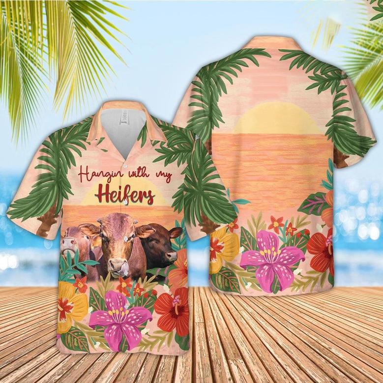 Triple Beefmaster Hawaiian Shirt, Farm Hawaiian Shirt, Farmer Hawaii