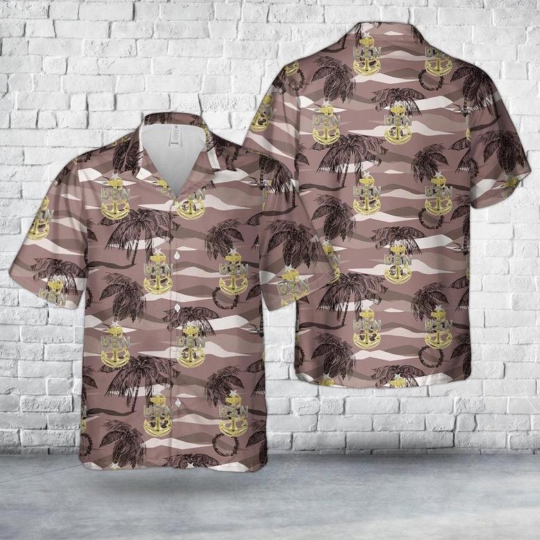 Us Navy Hawaiian Shirt, US Navy Senior Chief Petty Officers Anchor Hawaiian Shirt, Military Hawaiian Shirt