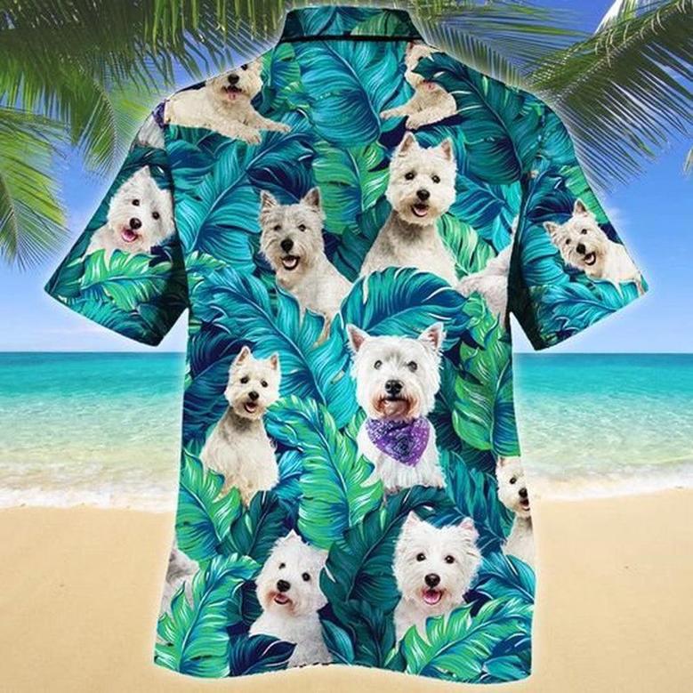 West Highland White Terrier Dog Lovers Hawaiian Style For Summer Hawaiian Shirt, Farm Hawaiian Shirt, Farmer Hawaii