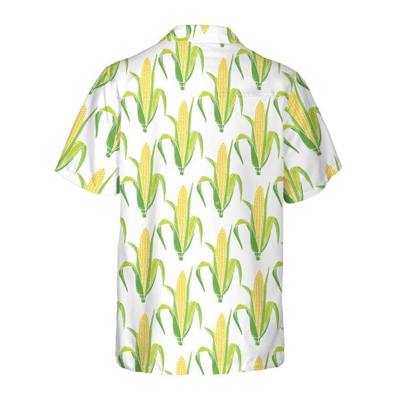 Yellow Corncobs With Green Leaves All Over Printed Hawaiian Shirt, Farm Hawaiian Shirt, Farmer Hawaii