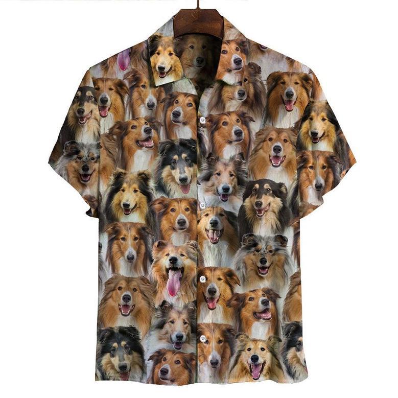 You Will Have A Bunch Of Rough Collies All Over Printed Hawaiian Shirt, Farm Hawaiian Shirt, Farmer Hawaii