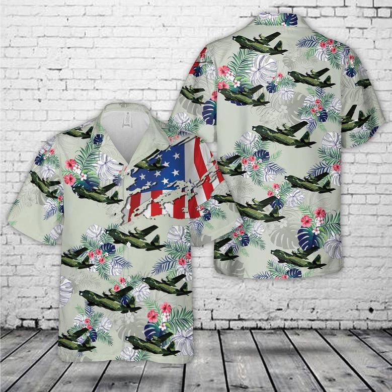 Air Force Hawaiian Shirt, Us Air Force Lockheed Combat Talon I Sos In Flight 1980 Hawaiian Shirt, Air Force Aloha Shirt