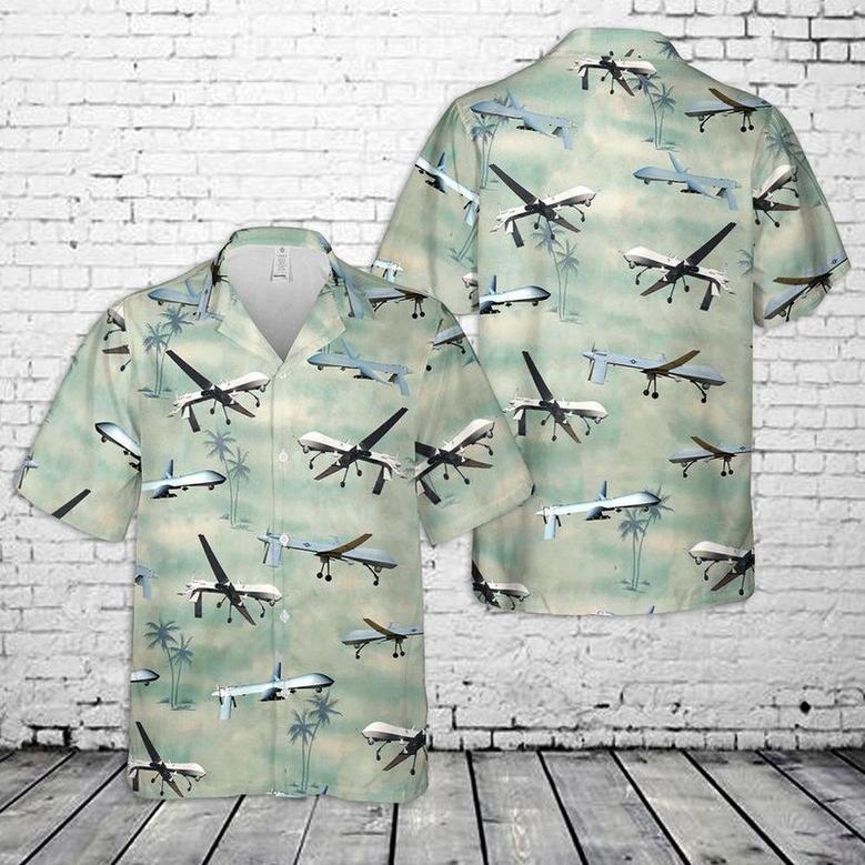 Air Force Hawaiian Shirt, Us Air Force General Atomics Predator Hawaiian Shirt, Air Force Aloha Shirt