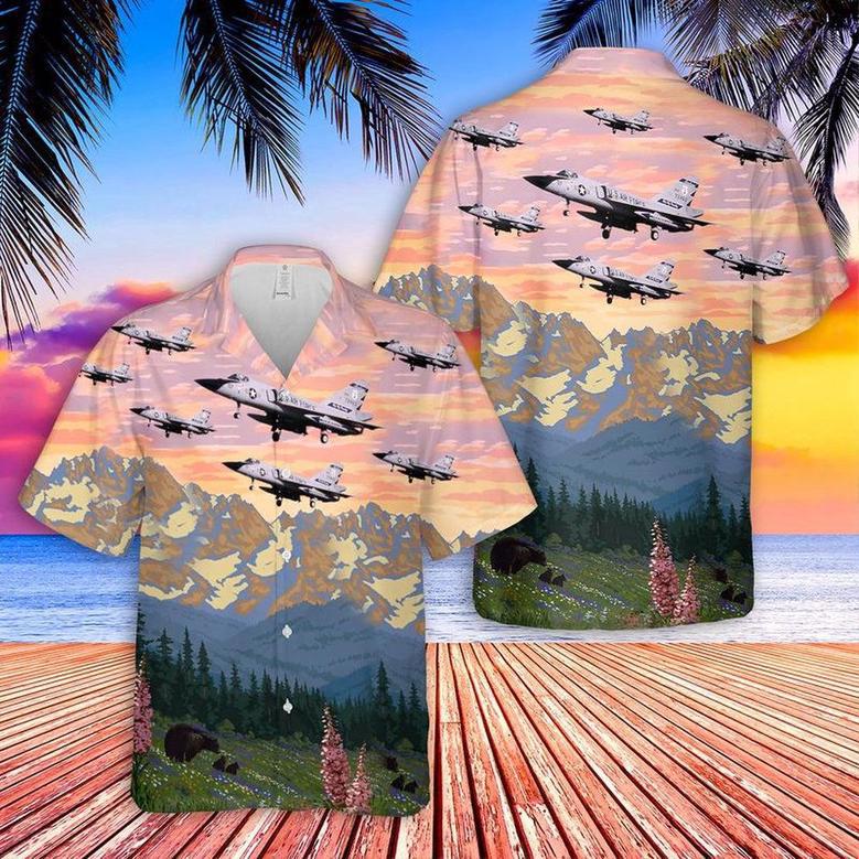 Air Force Hawaiian Shirt, Us Air Force Convair Delta Dart Montana Hawaiian Shirt, Air Force Aloha Shirt