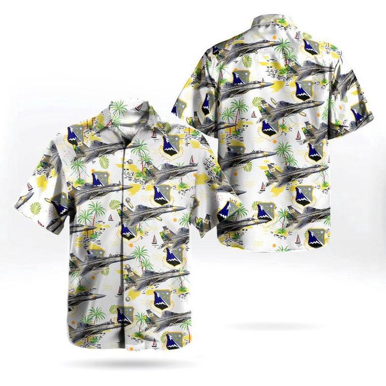 Air Force Hawaiian Shirt, Oregon Air National Guard Fighter Wing Mcdonnell Douglas Eagle Hawaiian Shirt, Air Force Aloha Shirt