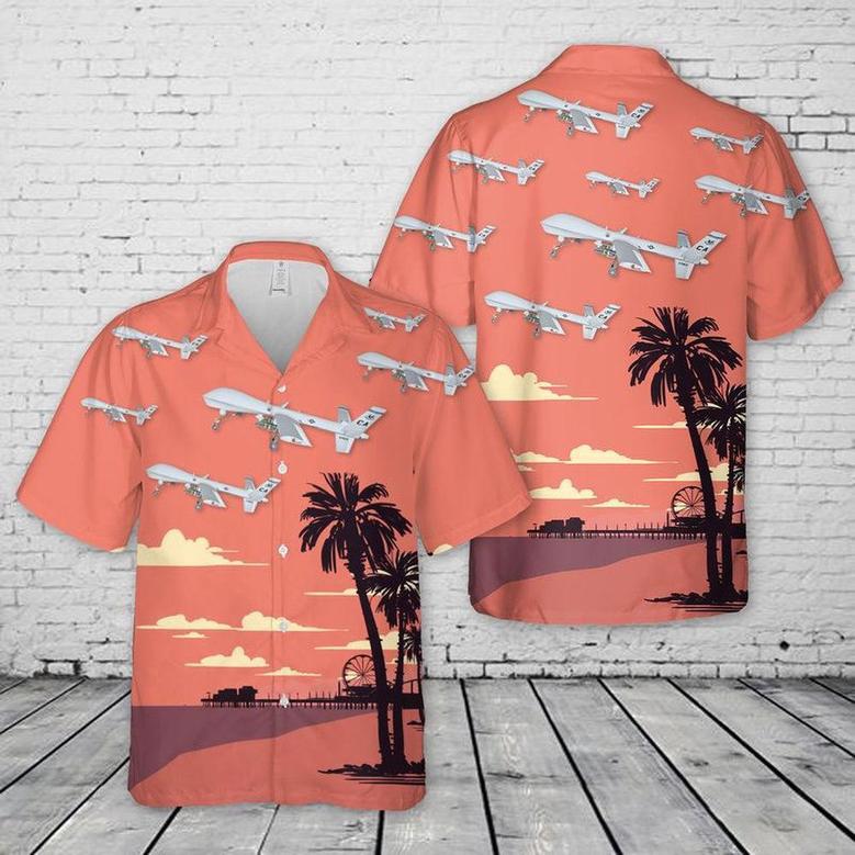 Air Force Hawaiian Shirt, Us Air Force California Air National Guard Attack Wing Reaper Hawaiian Shirt, Air Force Aloha Shirt