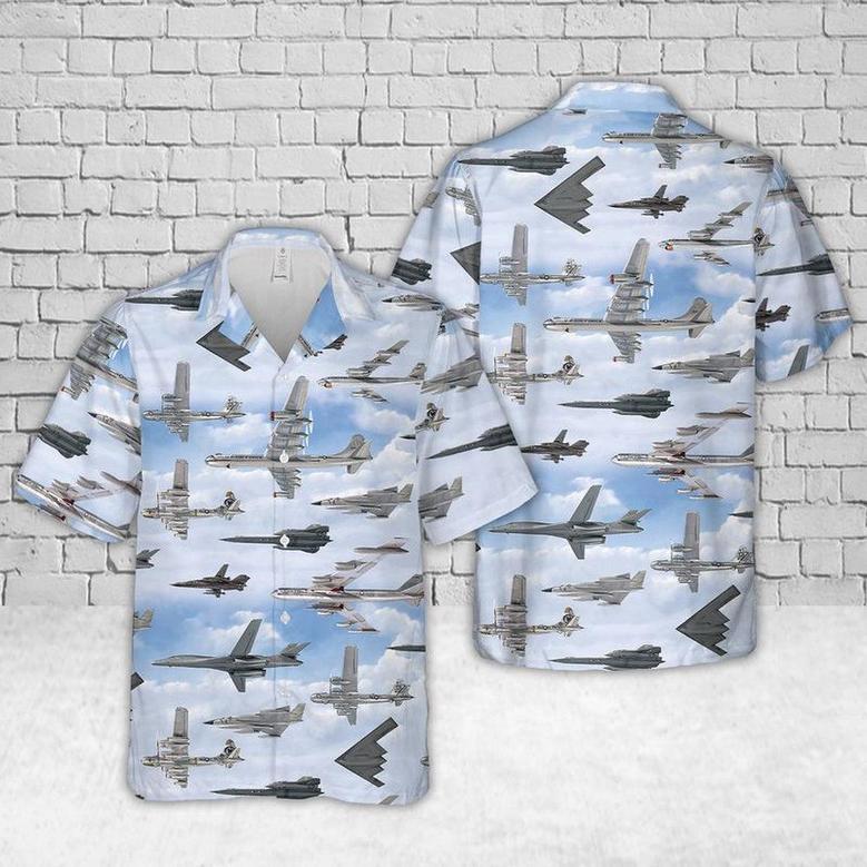 Air Force Hawaiian Shirt, Us Air Force Strategic Bombers Hawaiian Shirt, Air Force Aloha Shirt