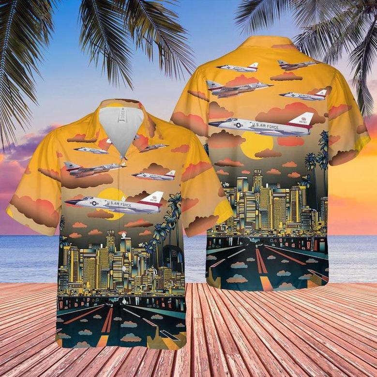 Air Force Hawaiian Shirt, Us Air Force Convair Delta Dart California Hawaiian Shirt, Air Force Aloha Shirt