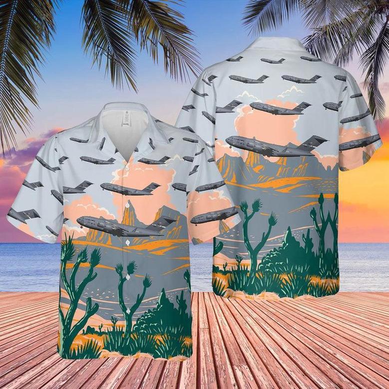 Air Force Hawaiian Shirt, Us Air Force Boeing Globemaster Travis Spirit Of Solano Hawaiian Shirt, Air Force Aloha Shirt