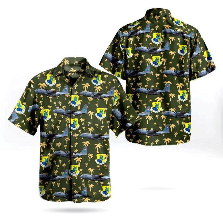 Air Force Hawaiian Shirt, Delaware Air National Guard Airlift Wing Lockheed Hercules Hawaiian Shirts, Air Force Aloha Shirt