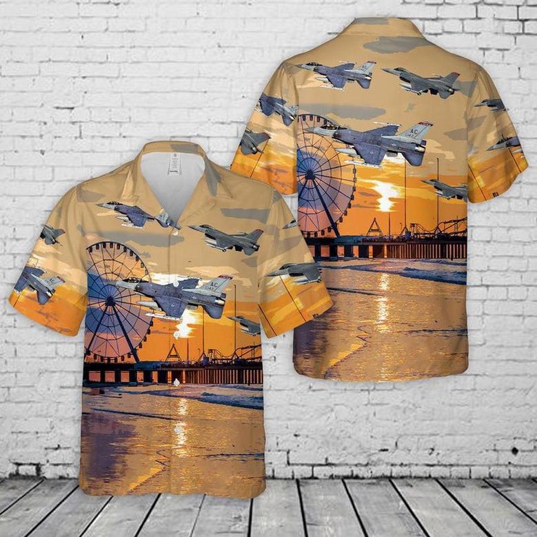 Air Force Hawaiian Shirt, New Jersey Air National Guard Fighter Wing Fighting Falcons Hawaiian Shirts, Air Force Aloha Shirt