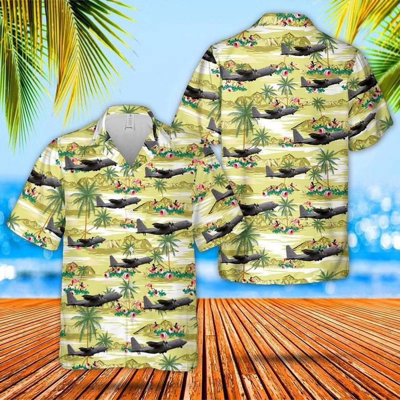 Air Force Hawaiian Shirt, Us Air Force Lockheed Compass Call Electronic Combat Squadron Hawaiian Shirt, Air Force Aloha Shirt