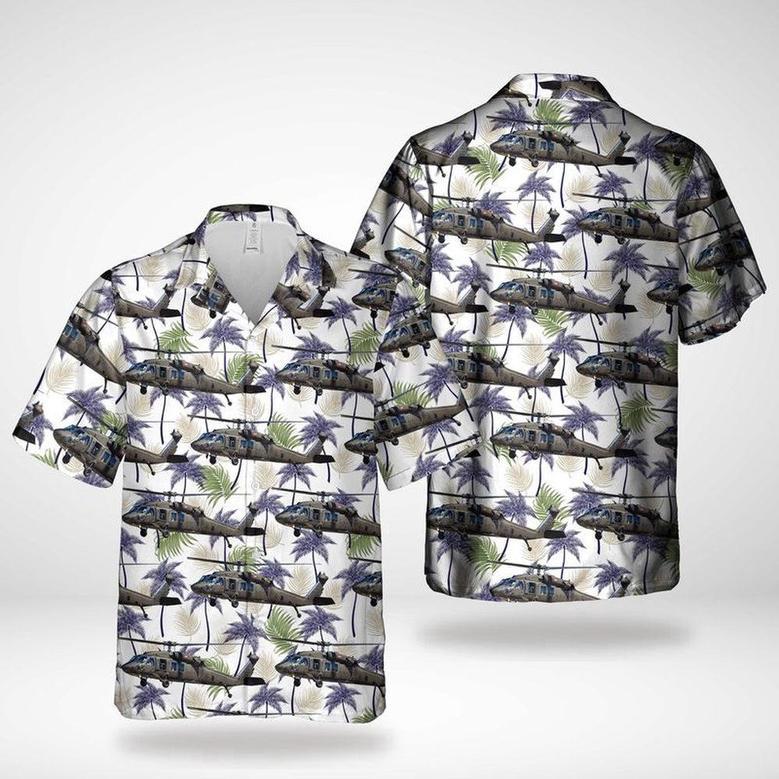 Air Force Hawaiian Shirt, Puerto Rico Air National Guard Sikorsky Black Hawk Hawaiian Shirt, Air Force Aloha Shirt